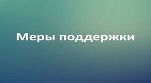 Меры поддержки