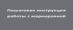 Пошаговая инструкция работы с маркировкой