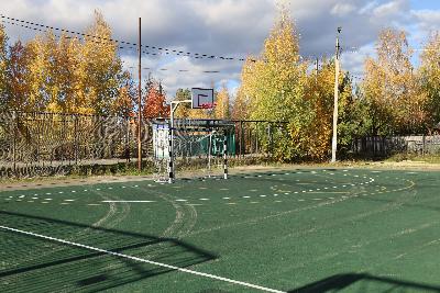 Завершён ремонт спортплощадки на улице Садовой