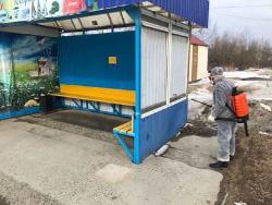 Остановки и контейнерные площадки Югорска продезинфицированы